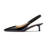 Prada Women Patent-Leather Slingback Pumps-Black 1I190N