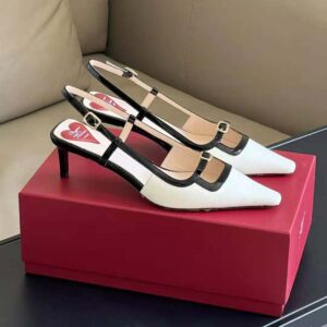 Roger Vivier Women Viv’ Canard Slingback Pumps in Patent Leather-Black