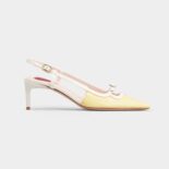 Roger Vivier Women Viv’ Canard Slingback Pumps in Patent Leather-Yellow