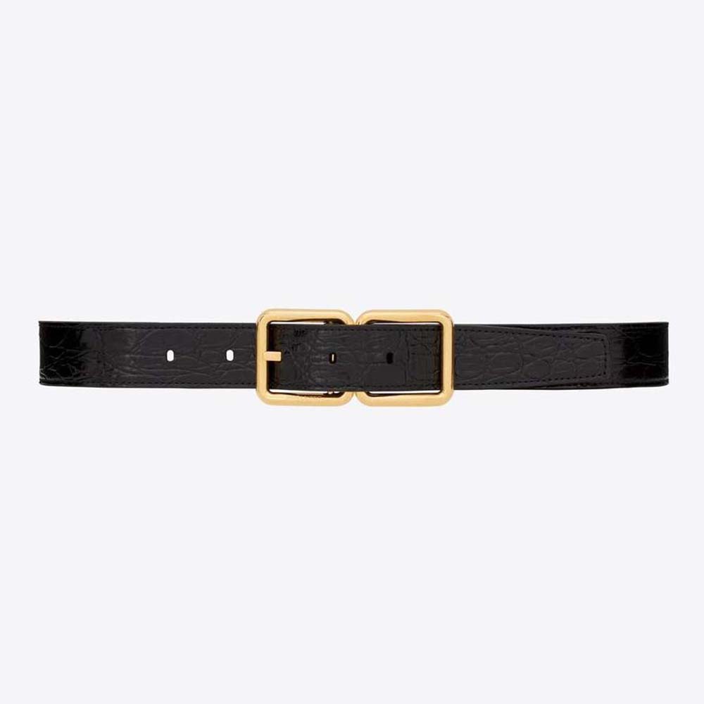 Loewe Women Amazona Padlock Belt in Smooth Calfskin