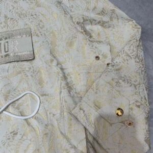 Dior Women Hooded D-Way windbreaker Gold-Tone Technical Taffeta Jacquard