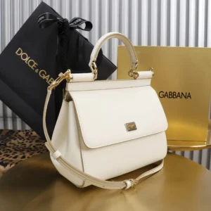 Dolce Gabbana D&G Women Medium Dauphine Leather Sicily Bag BB6002A10018H402