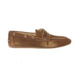 Miu Miu Women Unlined Bleached Leather Loafers-Brown 5D123E