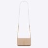 Saint Laurent YSL Women Cassandre Phone Holder in Smooth Leather-Sandy 6350950U40J2721