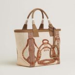 Hermes Unisex Steeple 25 Ecru Tote Bag-Brown H084313CKAC