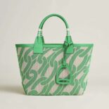 Hermes Unisex Steeple 25 Ecru Tote Bag-Orange H084533CKAA