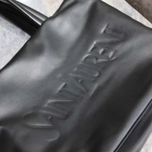 Saint Laurent YSL Unisex Saint Laurent Tote in Nappa Lambskin-Black 756269AACIW1000