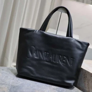 Saint Laurent YSL Unisex Saint Laurent Tote in Nappa Lambskin-Black 756269AACIW1000