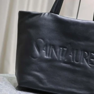 Saint Laurent YSL Unisex Saint Laurent Tote in Nappa Lambskin-Black 756269AACIW1000