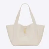 Saint Laurent YSL Women Le 5 à 7 Bea in Grained Leather-White
