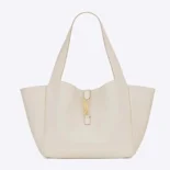 Saint Laurent YSL Women Le 5 à 7 Bea in Grained Leather-White