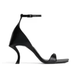 Balenciaga Women Hourglass 100mm Sandal in Black 742401WBET11000