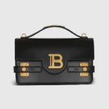 Balmain Women Smooth Leather B-Buzz 24 Bag-Black CN1DA828LAVE