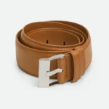 Bottega Veneta Unisex Smooth Calfskin Leather Belt-Wood 755155VALKO2655