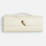Bottega Veneta Women Long Clutch Andiamo With Handle-White 741511VCPP39195