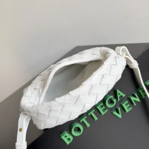 Bottega Veneta Women Mini Hop in Calf Leather-White 777586V3IV19156