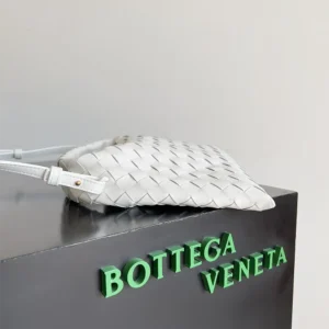 Bottega Veneta Women Mini Hop in Calf Leather-White 777586V3IV19156