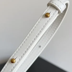 Bottega Veneta Women Mini Hop in Calf Leather-White 777586V3IV19156