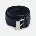 Bottega Veneta Women Smooth Calfskin Leather Belt-Navy 755155VALKO8838