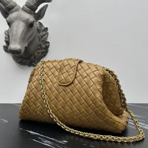 Bottega Veneta Women Teen Lauren 1980 With Chain-Dark Praline 785807V40Z19893