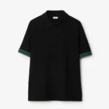 Burberry Men Cotton Polo Shirt-Black 80821241
