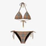 Burberry Women Check Triangle Bikini 80090081