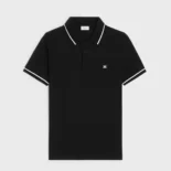 Celine Men Classic Polo Shirt in Cotton Piqué-Black 2X75H626U.38AW