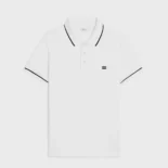 Celine Men Classic Polo Shirt in Cotton Piqué-White 2X75H626U.01OB