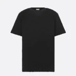 Dior Men Oblique Relaxed-Fit T-Shirt Black Terry Cotton Jacquard