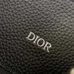 Dior Men Toiletry Bag Beige and Black Dior Oblique Jacquard