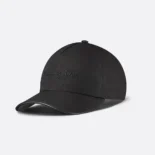 Dior Unisex Christian Dior Couture Baseball Cap Black Cotton Canvas