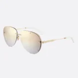 Dior Unisex NeoDior A1U Gold Mirrored Aviator Sunglasses