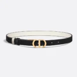 Dior Women 30 Montaigne Reversible Belt Black and Latte Smooth Calfskin 20 MM