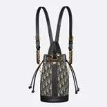 Dior Women Small Dior Backpack Blue Dior Oblique Jacquard