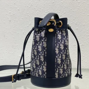 Dior Women Small Dior Backpack Blue Dior Oblique Jacquard