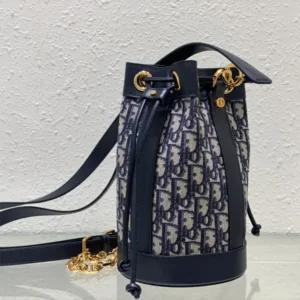 Dior Women Small Dior Backpack Blue Dior Oblique Jacquard
