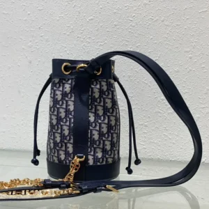 Dior Women Small Dior Backpack Blue Dior Oblique Jacquard
