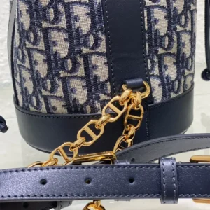 Dior Women Small Dior Backpack Blue Dior Oblique Jacquard