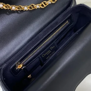 Dior Women Small Dior Jolie Top Handle Bag Black Cannage Calfskin