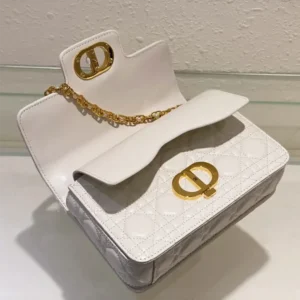 Dior Women Small Dior Jolie Top Handle Bag Latte Cannage Calfskin