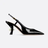 Dior Women Tribales Slingback Pump Black Patent Calfskin KCV217VNI_S900