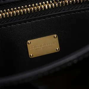 Dolce Gabbana D&G Women DG Logo Bag Top-handle Bag-Black BB7568A147180999