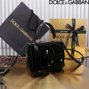 Dolce Gabbana D&G Women DG Logo Bag Top-handle Bag-Black BB7568A147180999