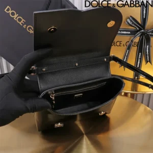 Dolce Gabbana D&G Women DG Logo Bag Top-handle Bag-Black BB7568A147180999