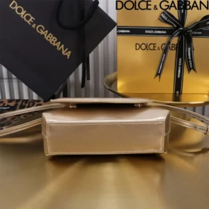 Dolce Gabbana D&G Women DG Logo Bag Top-handle Bag-Gold BB7568AO8558H945