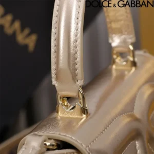 Dolce Gabbana D&G Women DG Logo Bag Top-handle Bag-Gold BB7568AO8558H945