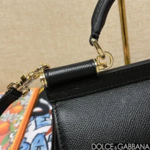 Dolce Gabbana D&G Women Small Sicily Handbag-Black BB7116A100180999