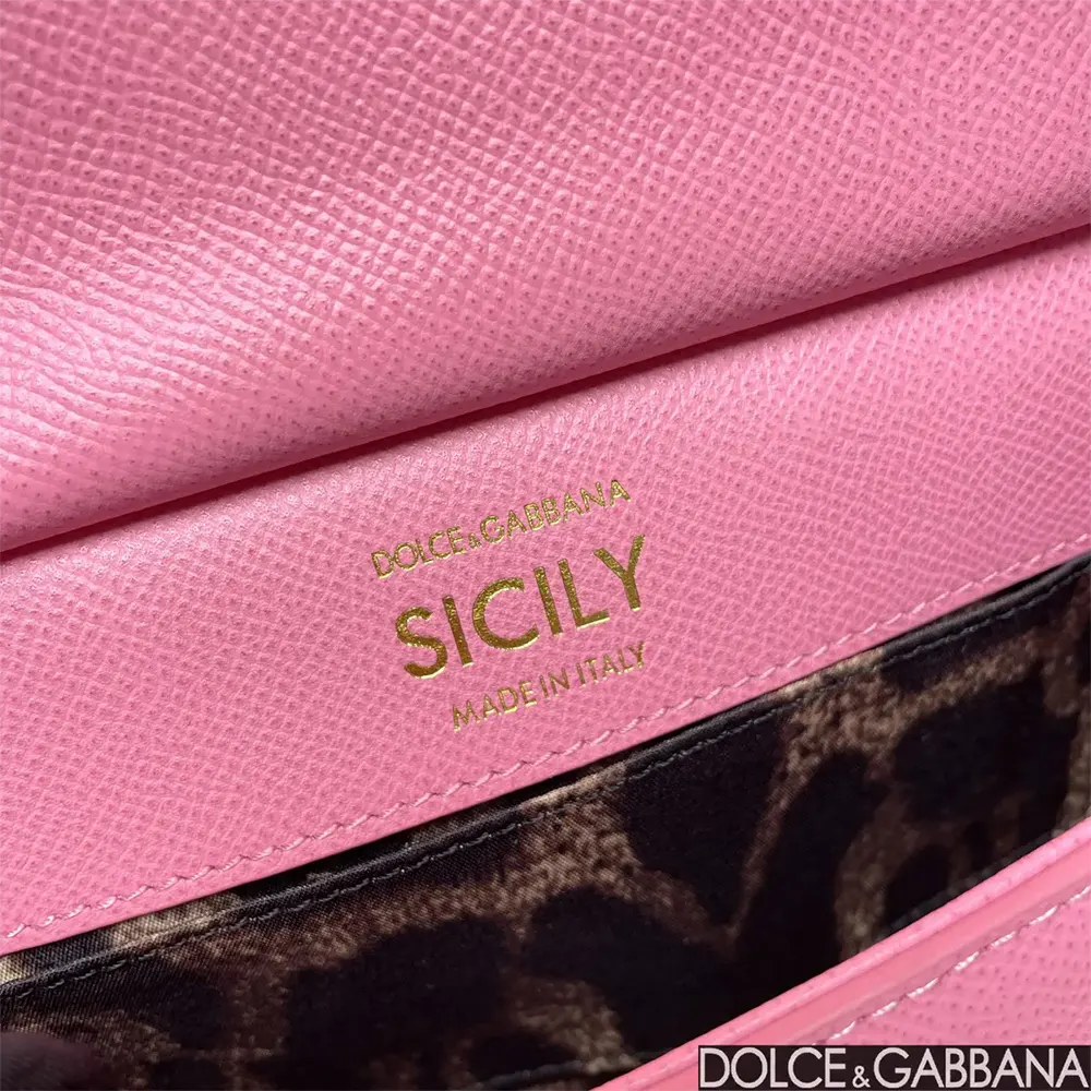 Dolce Gabbana D&G Women Small Sicily Handbag-Pink BB7116A100180424 9 Dolce Gabbana D&G Women Small Sicily Handbag-Pink BB7116A100180424
