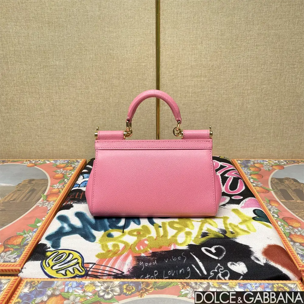 Dolce Gabbana D&G Women Small Sicily Handbag-Pink BB7116A100180424 3 Dolce Gabbana D&G Women Small Sicily Handbag-Pink BB7116A100180424