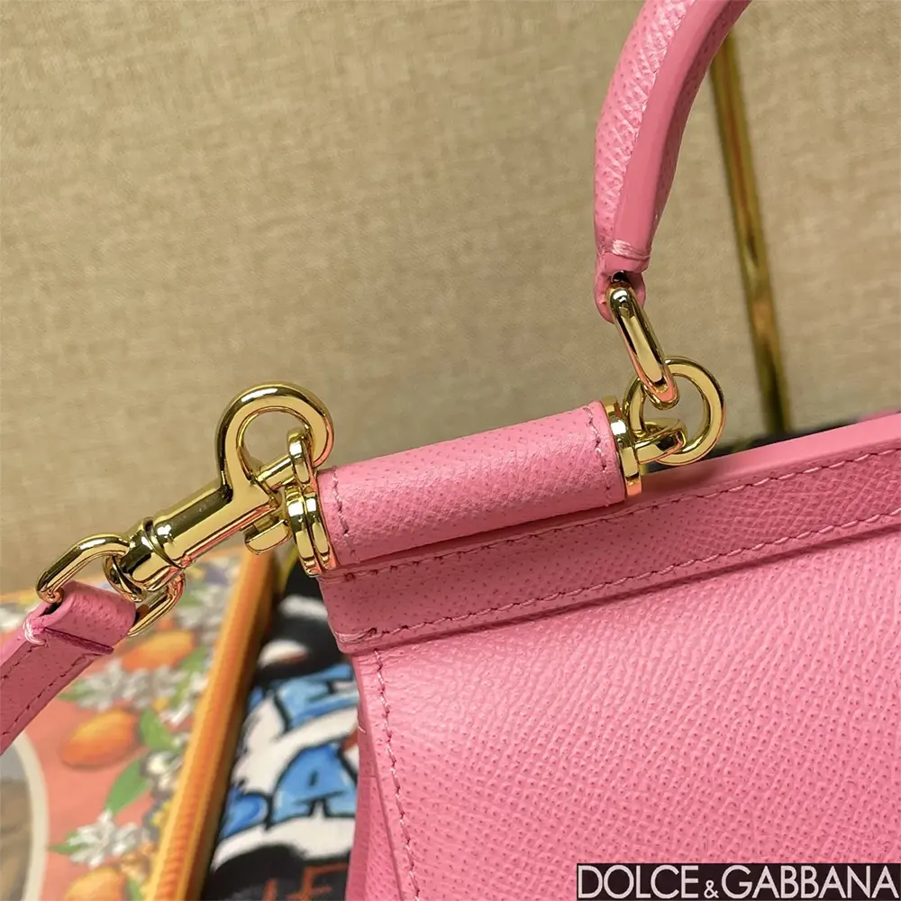 Dolce Gabbana D&G Women Small Sicily Handbag-Pink BB7116A100180424 7 Dolce Gabbana D&G Women Small Sicily Handbag-Pink BB7116A100180424